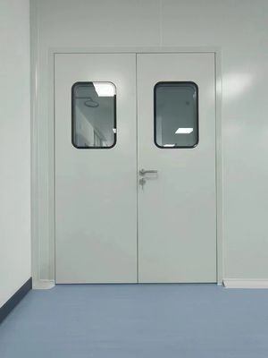 kaufen Stahlversiegelte modulare Reinraum Tür Handbuch Doppeltür Glatte Oberfläche online manufacture
