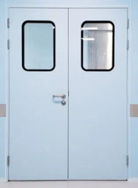 Maltes Galvanisiertes Stahlreinigungszimmer Schwingetür, Krankenhaus Isolationszimmer Tür